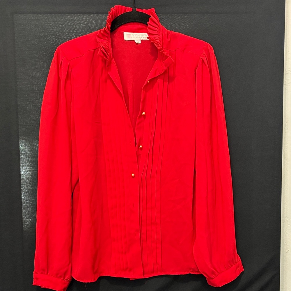 Arrow Scarlet Blouse with Pleated Front